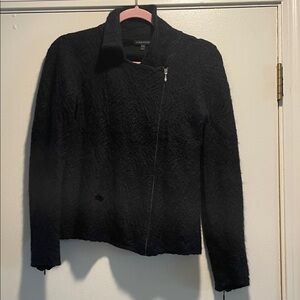 Eileen Fisher Black Boucle Teddy Jacket